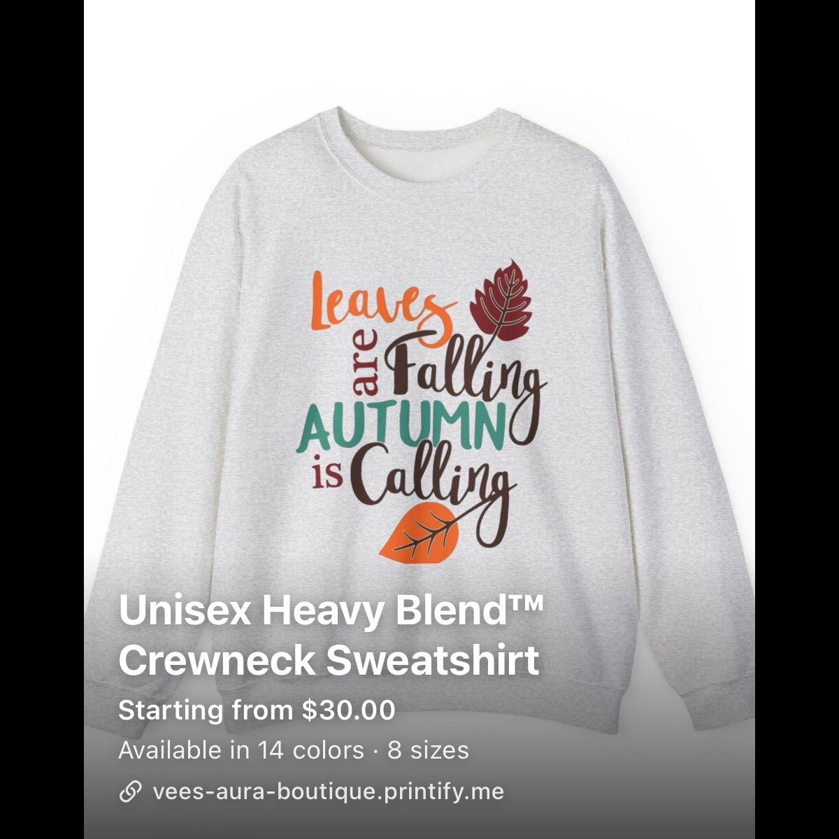 Leaves are falling sweatshirt